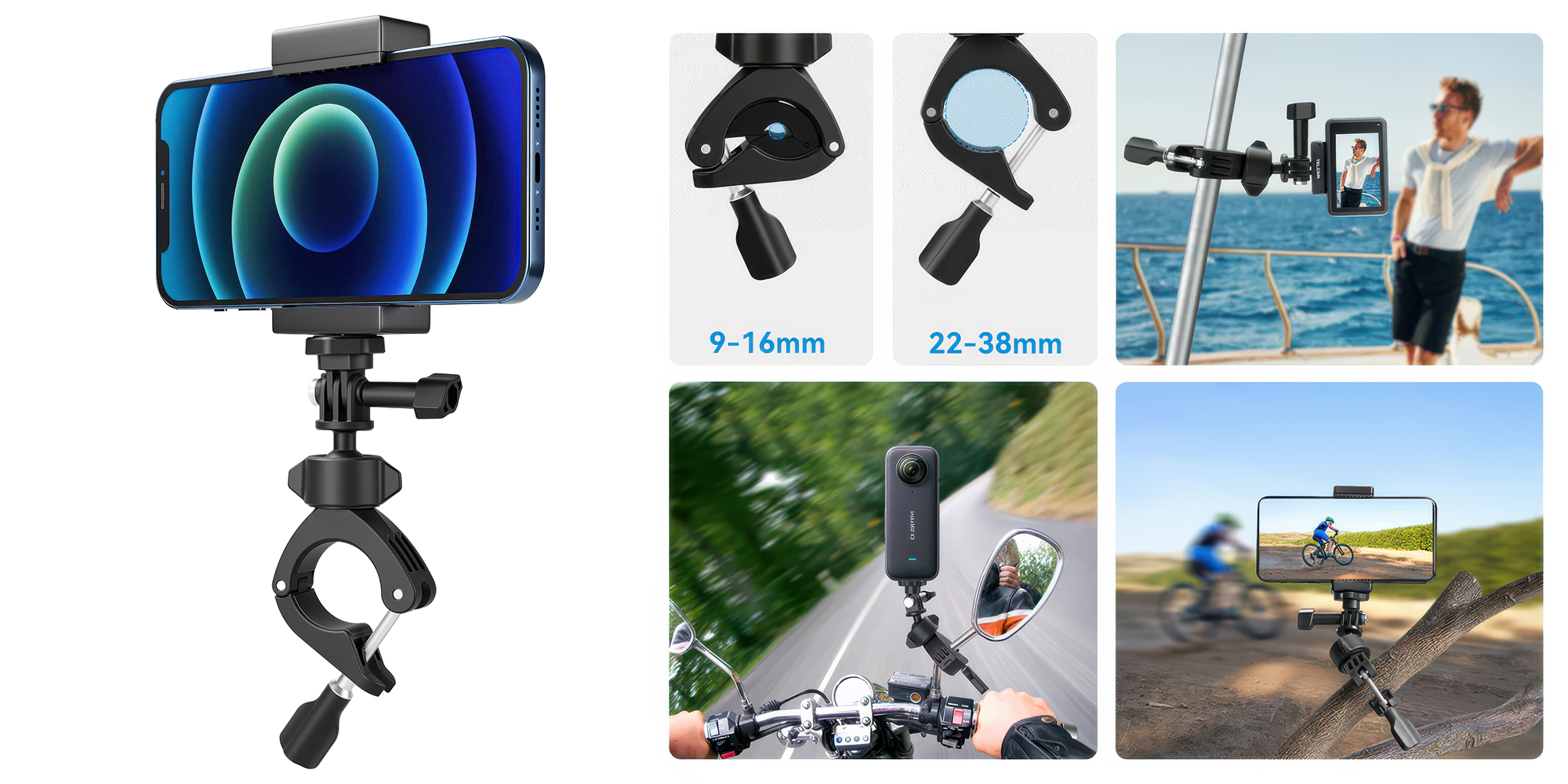 Mocowanie na rurę Telesin TE-HBM-004 do kamer sportowych i aparatów